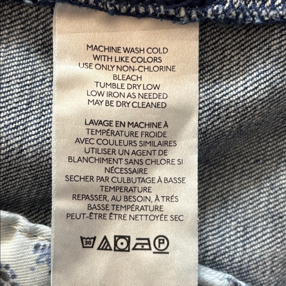 Maeve Anthropologie Dark Wash Stretch Jeans High-Rise Straight Leg Women Size 32 - Picture 15 of 16